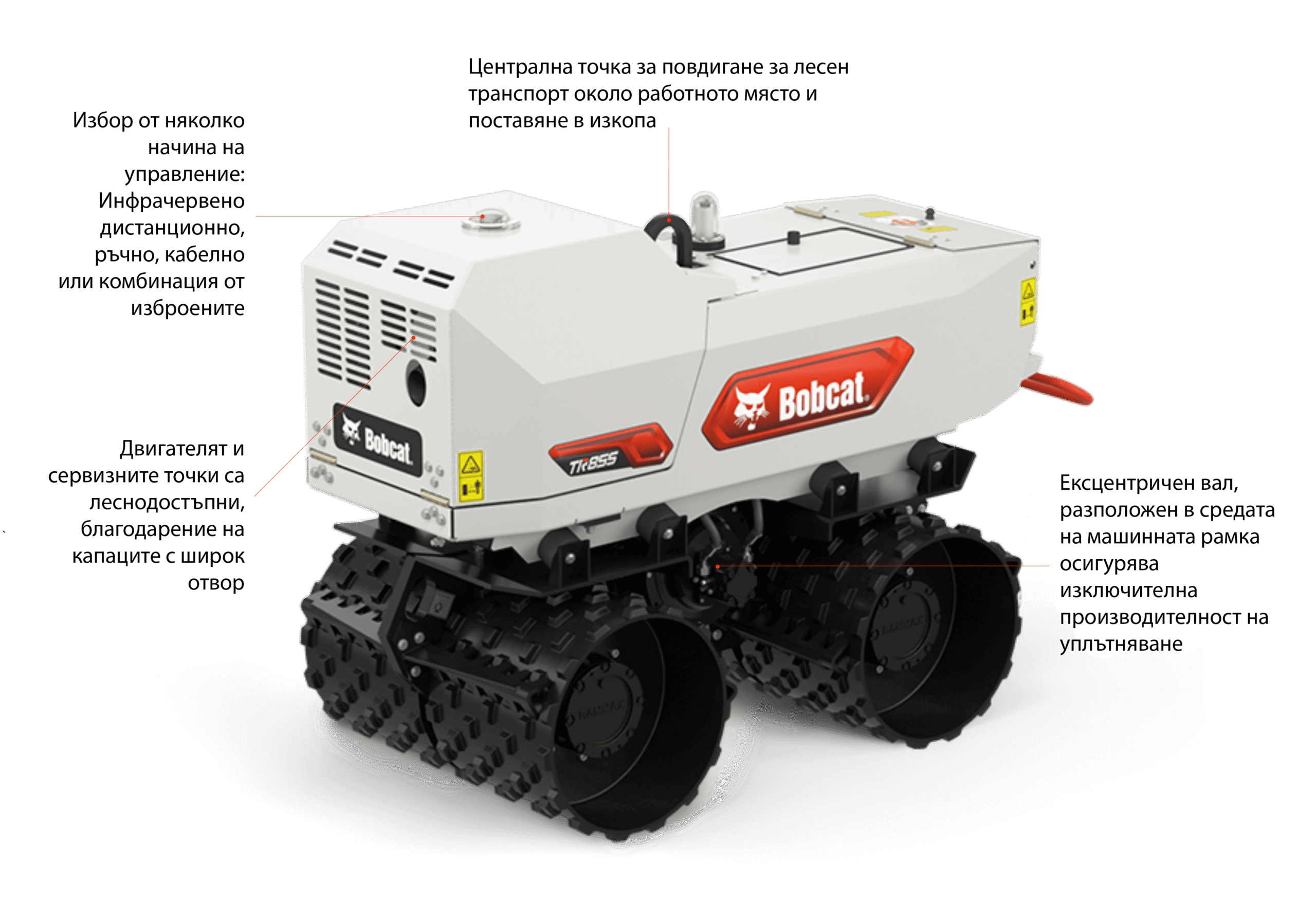 opis valjka za rovove Bobcat TR85